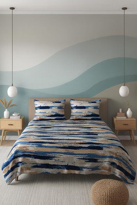 SCHp Woolen, Velvet Double Flat 240 TC Printed Bedsheet(Pack of 1, B_67)
