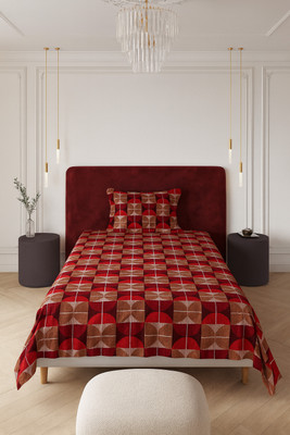 SCHp Cotton Single Flat 320 TC Printed Bedsheet(Pack of 1, B_38)