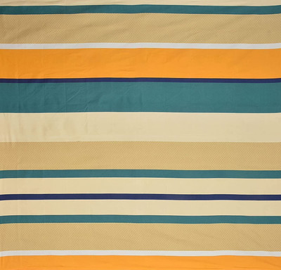 ikaan décor Microfiber Double Fitted (Elastic) 230 TC Striped Bedsheet(Pack of 1, Multicolor)