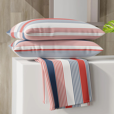 Layers Cotton Blend Double Flat 225 TC Printed Bedsheet(Pack of 1, Red)