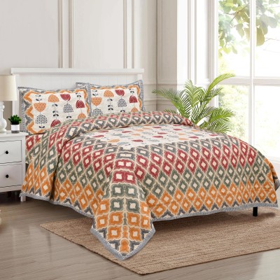 FABBON INDIA 400 TC Cotton King Printed Flat Bedsheet(Pack of 1, Multicolor)