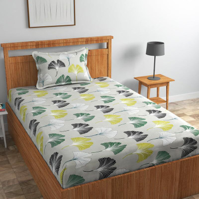 TEXIVA Cotton Single Flat 210 TC Floral Bedsheet(Pack of 1, Multicolor)