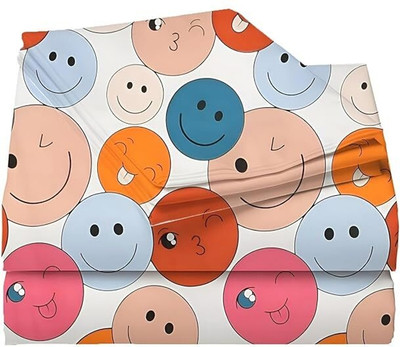 ARDM 210 TC Cotton Double Cartoon Fitted (Elastic) Bedsheet(Pack of 1, Multicolor)