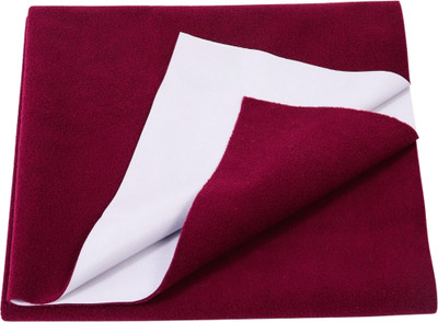 SS RNTERPRISES Microfiber, Polycotton, Velvet, Polyester Single Flat 3 TC Solid Bedsheet(Pack of 1, Maroon 1)