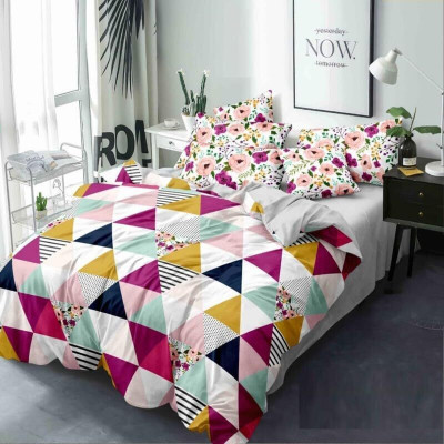 MS AG TRADERS H Polycotton King Flat 300 TC Printed Bedsheet(Pack of 1, Multicolor)
