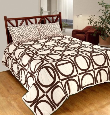 Nine Living 210 TC Polycotton King Abstract Flat Bedsheet(Pack of 1, Multicolor)