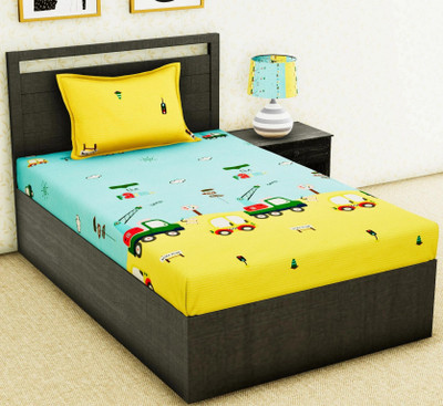RRC 144 TC Microfiber Single Printed Flat Bedsheet(Pack of 1, Multicolor)