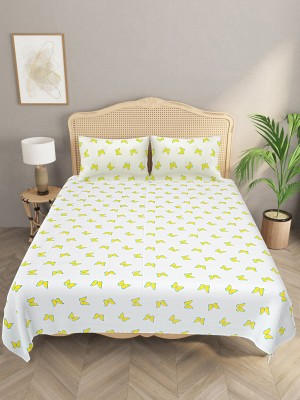 Jaipur Gate 200 TC Cotton King Motifs Flat Bedsheet(Pack of 1, Yellow7)