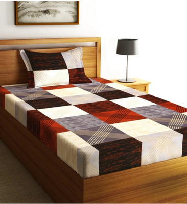 Manutex Cotton Single Flat 1 TC Solid Bedsheet(Pack of 1, Multicolor)