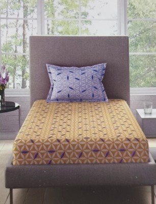 RAJASTHAN HANDLOOM 180 TC Cotton Single Printed Flat Bedsheet(Pack of 1, Yellow)