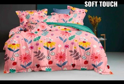 Design Fiesta Printed Double Comforter for  AC Room(Poly Cotton, Pink)