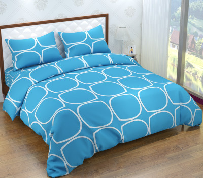 Delight Zone 170 TC Cotton Double Printed Flat Bedsheet(Pack of 1, Multicolor)