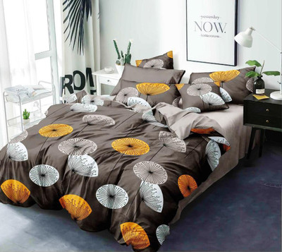 DYARCHY Cotton Queen Flat 220 TC Printed Bedsheet(Pack of 1, MULTI 03)