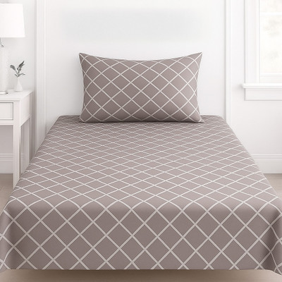 DECOR2ADMIRE 300 TC Cotton Single Solid Flat Bedsheet(Pack of 1, Solid-Box Mauve)