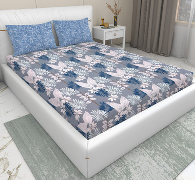 CARLTON LONDON Polycotton King Flat 180 TC Printed Bedsheet(Pack of 1, Set-1+2 Size- 100X108 Inches (254 Cm X 270 Cm))