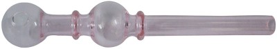 VYXOO 6 Inch Dual Ball Valentines Pink Glass Smoking Water Pipe Beer Bong Funnel(18 mll)