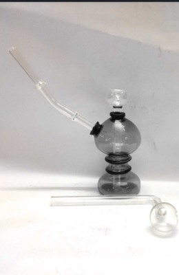 MFTONLINE MFT 4 INCH -GR PURE GLASS HAND PIPE WEED AND OIL BONG ( 2 IN 1) Beer Bong Funnel(180 mll)