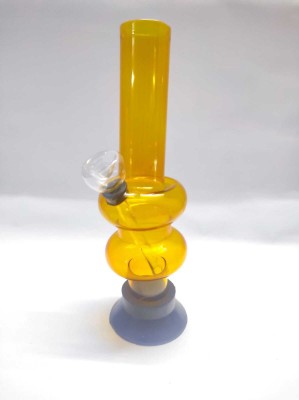 MFTONLINE MFT 0R-013 ORANGE GLASS WEED GLASS BONG DOUBLE 9 INCH Beer Bong Funnel(500 mll)