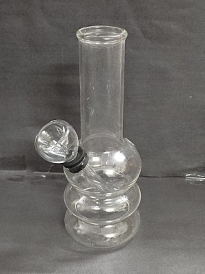 MFTONLINE 6 inch Double Ring Glass Hookah Bong Smoking Pipe Beer Bong Funnel(150 mll)