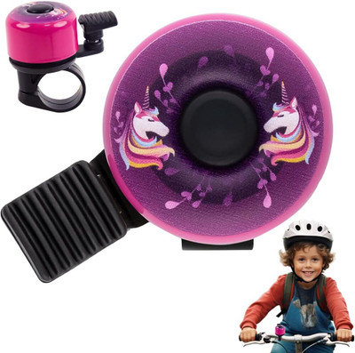 STHIRA Unicorn Cartoon Childrens Bicycle Bell with Durable Design and Easy Mounting Bell(Pink)