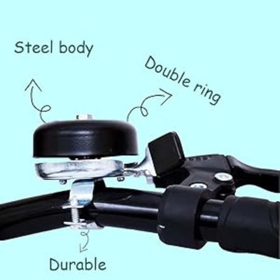 CYIDER Trending Choice for Kids and Adults,Ultra-Loud Stainless Steel Cycle Bell Bell(Black)