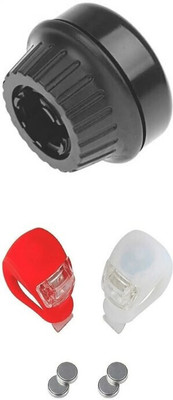 CYCLOWN 2 PCS FRONT & REAR ANTISMOG LIGHT SET WTH CYCLE ROTARY BELL Bell(Black)
