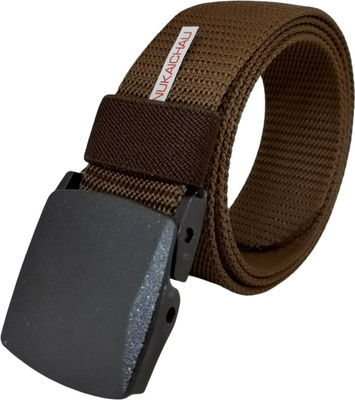 NUKAICHAU Men Casual, Evening, Party Brown Nylon Belt