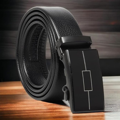 LAER Boys & Girls Casual, Evening, Formal, Party Black Artificial Leather, Synthetic, Metal, Genuine Leather Belt