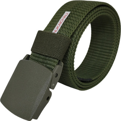 NUKAICHAU Men Casual, Evening, Party Green Nylon Belt