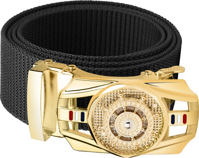 TPM Men Casual, Evening, Formal, Party Gold Nylon Belt