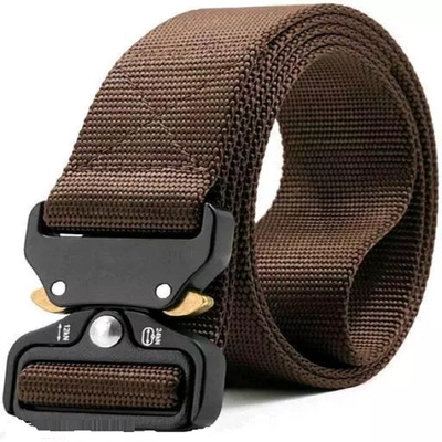 DarknDive Men Formal Brown Nylon Belt