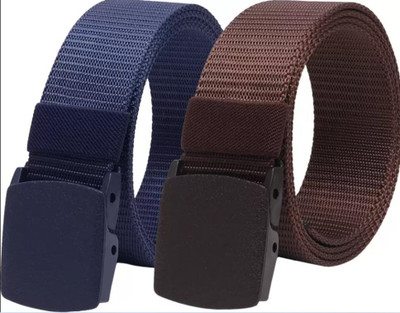 SHOPBREAK Men Casual Multicolor Nylon Belt
