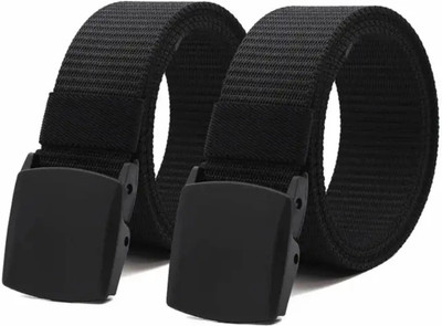 Icongadget Men Casual, Formal, Evening Black Nylon Belt