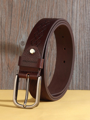 PROVOGUE Men Formal, Casual, Evening, Party Brown Genuine Leather Belt