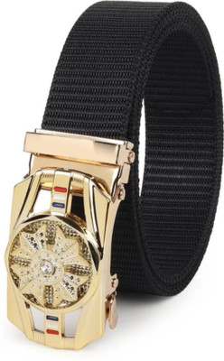 Sourav Sharma Men Casual Black Canvas Belt