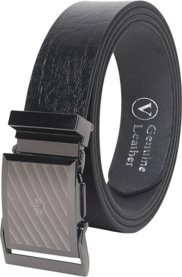 LOOPA Men Formal, Casual, Evening, Party Black Genuine Leather Belt