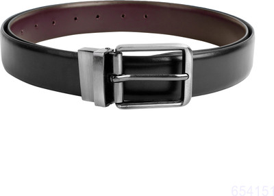 LUPHY Men Formal, Casual, Party Black Synthetic Reversible Belt