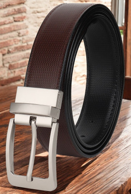 Roadster Men Formal, Casual, Evening, Party Brown Artificial Leather Reversible Belt