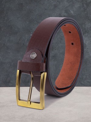 WARCKS Men Casual, Evening, Party, Formal Brown Genuine Leather Belt