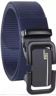 Strapzo Men Formal, Party, Casual Blue Nylon Belt