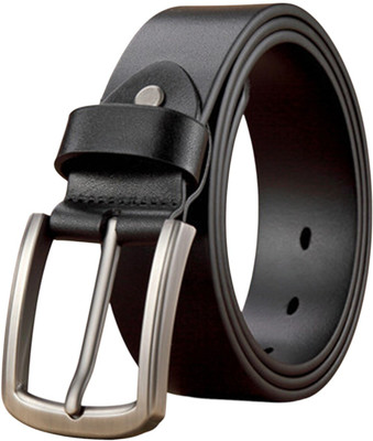 WARCKS Men Formal Black Genuine Leather Belt
