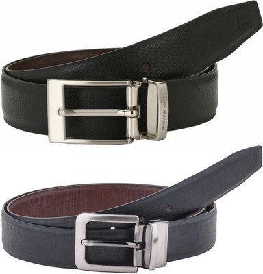 Pacific Gold Men Formal Brown, Black Artificial Leather Belt