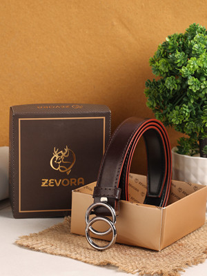 ZEVORA Girls Brown Genuine Leather Belt