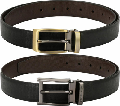 Pacific Gold Men Formal Tan, Black, Brown, Black Artificial Leather Belt