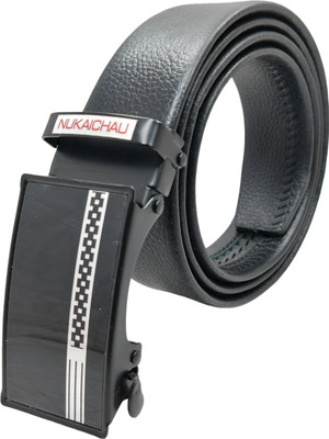 NUKAICHAU Men & Women Formal, Casual, Evening, Party Black Artificial Leather, Texas Leatherite Belt