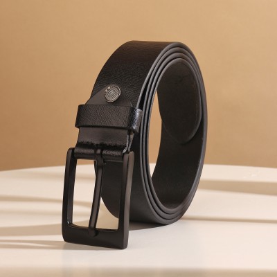 LOOPA Men Formal Black Artificial Leather Belt