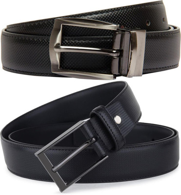 Pacific Gold Men Formal Brown, Black, Black Artificial Leather Belt