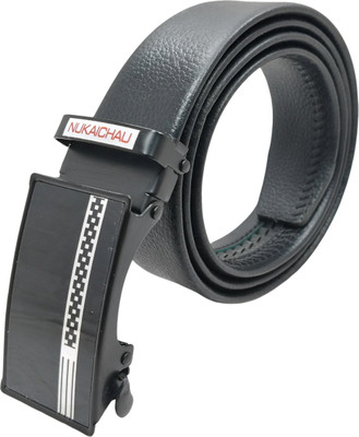 NUKAICHAU Men Formal, Casual, Evening, Party Black Artificial Leather, Texas Leatherite Belt