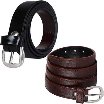 LOOPA Women Casual, Evening, Formal, Party Black, Brown Synthetic Belt