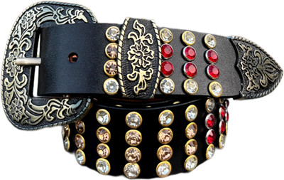 ENTEGRO Men Party, Evening, Casual Black Genuine Leather Belt